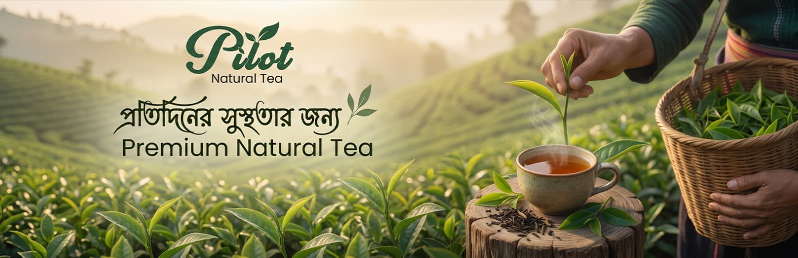 100% Natural Green Tea & Black Tea